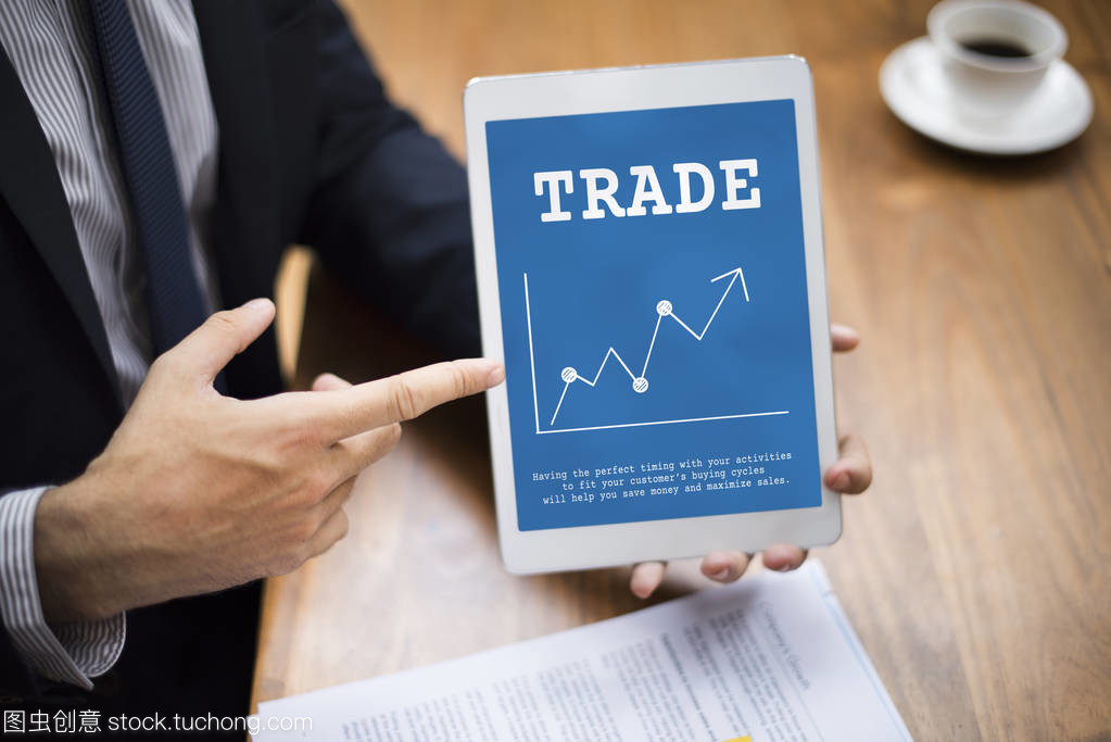 商人與數字平板電腦